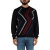Armani Exchange Maglia Girocollo in Misto Cotone e Lana Vergine | 5BAUAXM001323AF13776 FB017 Blu Scuro, Blu Scuro, L
