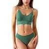 Ejoyous Slip Reggiseno da Donna Set Mutande Slip in Cotone Mutande Slip in Cotone da Donna Intimo a Due Pezzi(m-Verde)