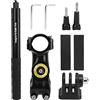 EIMSOAH Moto Bicicletta Selfie Stick, Terza Persona Prospettiva Selfie Stick Pole, Camera Holder Mount Asta telescopica per Insta360 X3 X2 X ONE RS R