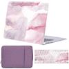 FFBOFFC Custodia Compatibile per MacBook Neo da 13 pollici Modello 2026 (A3404) con chip A18 Pro, Plastica Rigida Protettiva Cover & Tastiera Cover & Borsa, Marmo bianco e viola