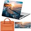 FFBOFFC Custodia Compatibile per MacBook Neo da 13 pollici Modello 2026 (A3404) con chip A18 Pro, Plastica Rigida Protettiva Cover & Tastiera Cover & Borsa, Luce del mattino sul mare