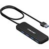 Lemorele Hub Usb, 4 Porte USB 3.0 Sdoppiatore, Adattatore USB alta Velocità 5Gbps con Cavo 40 cm, Usb A per Macbook, Imac, Mac Pro/Mini, PS4, Windows Android, Computer Smartphone Laptop