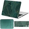 FFBOFFC Custodia Compatibile per MacBook Neo da 13 pollici Modello 2026 (A3404) con chip A18 Pro, Plastica Rigida Protettiva Cover & Tastiera Cover & Borsa, Foglie di palma verdi