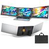 PIPOPAD Laptop Screen Extender, 15,6 FHD Laptop Monitor, 1080P Triple Monitor, Screen Extender per Win/Mac/Chrome