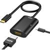 Loryi Adattatore da USB C a HDMI con ricarica rapida PD da 100 W, adattatore da tipo C a HDMI 4K60Hz [compatibile con Thunderbolt 3/4] per MacBook Pro/Air, iPad Pro, Galaxy S20/S21/S22, Steam Deck e