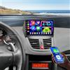 Hikity 8 Core 4+64GB Android 15 Autoradio per Peugeot 207 2006-2015 Wireless Carplay Android Auto, 9 Pollici Touchscreen Stereo Auto Bluetooth GPS DSP WiFi RDS Telecamera Posteriore
