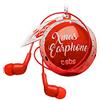 SBS Auricolari a filo con cavo jack 3,5 mm universale e tasto di risposta/fine chiamata, in custodia pallina di natale