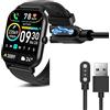 Blueshaweu Caricatore magnetico compatibile con Aptkdoe P66D Smartwatch,Magnetico caricatore cavo orologio collegato USB 3.3ft compatibile con Aptkdoe P66D/Ddidbi P66D 1.85 Smartwatch (nero)