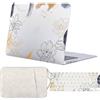 FFBOFFC Custodia Compatibile per MacBook Neo da 13 pollici Modello 2026 (A3404) con chip A18 Pro, Plastica Rigida Protettiva Cover & Tastiera Cover & Borsa, 1493 Schizzo di fiori