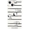 LA CASA DE LAS CARCASAS Cover ufficiale Snoopy per iPhone 14, con strisce per proteggere il tuo cellulare, cover in morbido silicone con licenza ufficiale Snoopy