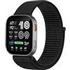 GIOPUEY Nylon Cinturini Compatibile con Amazfit Bip Max, Traspirante Sport Loop Cinturino in Morbido Nylon Intrecciato, Donne Uomo - Black