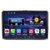 Erisin Qualcomm 9 8-Core Android 14 4GB+64GB Autoradio GPS Navigatore per VW Polo Passat Golf 5 6 T5 Caddy Tiguan Touran Seat Skoda Supporta Bluetooth 5.1 CarPlay Android Auto WiFi 4G DSP RDS CANbus