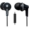 Panasonic RP-TCM125-K headphone - headphones (Intraaural, In-ear, 10 - 24000 Hz, Neodymium, 3.5 mm (1/8), Wired)