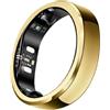 RingConn Anello Intelligente Gen 3 con Monitoraggio della Pressione, Sonno, Fitness e Frequenza Cardiaca, Avvisi a Vibrazione, Senza Abbonamento App, Batteria fino a 14 Giorni (9,Oro Reale)