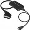 DigitPro Convertitore da SCART a HDMI, cavo da SCART a HDMI con commutatore 720p/1080p, per monitor TV, proiettore, convertitore video per lettore DVD, VHS, STB, Xbox