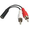 Ldabrye Connettori splitter per cavo audio da 3,5 mm a 2 RCA di ricambio per telefono, tablet, amplificatori home theater, altoparlanti, connessione audio stereo del computer