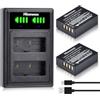 Hisewen NP-W126 NP-W126S Batteria (2Pack) e caricatore per Fujifilm Fuji XT3 X100F X100V X100VI X-T50 X-M5 X-T100 X-S10 X-A5 X-A10 X-E4 X-Pro2 X-Pro3 X-T1 X-T2 X-T3 X-T10 X-T30