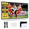AYNEFY Schermo di Proiezione 16:9 Portatile Pieghevole Bianco Senza Pieghe Schermo Morbido per Home Theater Film 120 Pollici 100% Poliestere Schermo Proiezione 120 Pollici