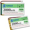 YUNIQUE GREEN-CLEAN-POWER 2 Batterie LiPo 3.7V 2000mAh 1S 103450 con Micro JST 2.0 - Batterie Ricaricabili con Protezione per Arduino, ESP32, NodeMCU e Schede di Sviluppo