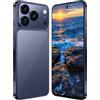 COTSRGT Telefoni Cellulari I17 Pro Max, Smartphone Android 15, Display HD Da 7,3, 16 GB RAM, 1 TB ROM, 8000mAh, Fotocamera Da 78 MP 108 MP, Telefono Dual SIM 5G Sbloccato, Face ID Sbloccato,Blue-7.3 Inch