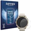 savvies 3 Pezzi Pellicola Protettiva Vetro per Garmin Fenix 8 (43 mm) Protezione Schermo, Lamina di Vetro, senza Bolle, Anti-Impronta, Anti Graffio