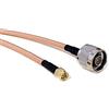 OSERJEP 1 x adattatore per presa N maschio SMA maschio Plug RF cavo RG142 50 cm/100 cm (100 cm).