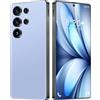 COTSRGT Smartphone S25 Ultra Con Penna Integrata - Cellulari Con Batteria Da 8000 MAh, 16 GB Di RAM 1 TB Di ROM, Schermo Grande HD Da 7,3, Doppia SIM 5G/4G Gratuita Sbloccata, WiFi/GPS,Blue-7.3 Inch