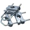 DSO Kit di fascette per tubi doppi per palo in acciaio di alta qualità, 18 cm, supporto per tubo o albero max. 64 mm in acciaio zincato per antenne (satellite, radio DVB-T2, LTE) ombrellone, stazione