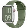 ELETTRONEO C1A Cinturino per Apple Watch Ultra 3 2 49mm, Serie 11 10 46mm, 9 8 7 45mm 41mm, SE 6 5 4 44mm 40mm, 3 2 1 42mm 38mm Donna Uomo Band Bracciale Sport Silicone, Verde Oliva