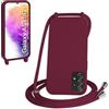 WenBaby Cover Compatible con Samsung Galaxy A53 5G,Cellulare Girocollo Custodia con Cordino TPU Corda Silicone Case Bumper per Samsung Galaxy A53 5G Custodia, Rosso