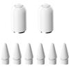 Rpanle 6 Pezzi Punte Tips per Apple Pencil 1/2 Generazione, 2 Pezzi Tappo Magnetico per Apple Pencil, Alta Sensibilità Punte