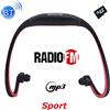 TechnoMedia Cuffie auricolari Sport Bluetooth headphones con ricevitore Radio FM mp3 player microSD vivavoce telefonate