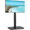 RFIVER Supporto TV da Pavimento per Schermo da 27 a 65 pollici LCD/LED/Plasma Porta TV in Vetro Temperato Staffa Girevole Regolabile in Altezza fino a 35kg Max VESA 400x400mm