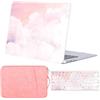 FFBOFFC Custodia Compatibile per MacBook Neo da 13 pollici Modello 2026 (A3404) con chip A18 Pro, Plastica Rigida Protettiva Cover & Tastiera Cover & Borsa, 1212 Nuvole rosa