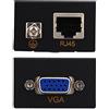 PUSOKEI Extender VGA, Cavo Ethernet Cat5 / Cat6 Extender 60M RJ45, con 1 Trasmettitore, 1 Ricevitore, Segnale VGA su IP Standard