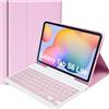 KTOITION Custodia per tastiera Samsung Tab S6 Lite da 10,4 pollici (modello 2020/2022/2024) - Tastiera QWERTZ tedesca con batteria da 100 ore, protezione bordi e supporto per Apple Pencil - Magneticamente