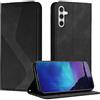 Fatcatparadise Cover per Samsung Galaxy A25 5GFlip Caso in PU Pelle Premium Portafoglio Custodia [Kickstand] [Slot per Schede] [Chiusura Magnetica] per Samsung A25 5G (Nero)
