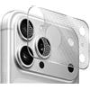 GIOPUEY Pellicola Fotocamera per iPhone 17 PRO, Protettore di Caméra Piattaforma dell'Obiettivo, Materiale Metallo Morbido e Leggero, Protezione Fotocamera - Silver 2 Pezzi
