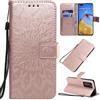 MHHQ Cover per Huawei P40 PRO Custodia di Pelle Case Flip Portafoglio Retro Libretto Magnetico Protettiva Non Graffi Funzione Supporto Bumper Fiore Girasole per Huawei P40 PRO - Oro Rosa