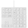 Qisan Numeric Keypad Wired Numpad 34 Tasti Tastiera Portatile USB Esterno Mini Slim Tastiera Magicforce White