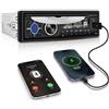 SIXTOP Autoradio SIXTOP 1 DIN con lettore DVD/CD, autoradio 1 DIN con chiamate in vivavoce Bluetooth,radio 1 DIN con radio FM/AM, lettore MP3 con controllo tramite app, supporta ingresso AUX/riproduzion
