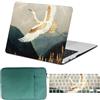 FFBOFFC Custodia Compatibile per MacBook Neo da 13 pollici Modello 2026 (A3404) con chip A18 Pro, Plastica Rigida Protettiva Cover & Tastiera Cover & Borsa, Uccello e montagna