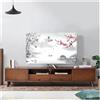 DVMSIEF Copertina TV Paraluce for televisione con forza elastica paesaggistica, tessuto antipolvere for TV, 32-75 pollici, stile cinese semplice e moderno(03,32-37 inch)