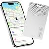 TIMU Air Tag Card Compatibile Apple Dov'è (iOS Only), 1.7 mm Slim Smart Card, IP68 Impermeabile Wallet Tracker, Bluetooth Localizzatore per Valigie, Portafoglio, Borse, Bagagli, Nero (Bianco)