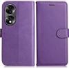 DENDICO Cover per Huawei Honor 70, Premium Portafoglio PU Custodia in PU Pelle, Flip Libro TPU Bumper Caso per Huawei Honor 70, Viola
