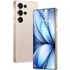 COTSRGT Smartphone S24 Ultra, 16 GB E 1 TB, Batteria Da 8000 MAh, Android 14, Fotocamera Da 72 MP 108 MP, Telefono Cellulare Da Esterno Sbloccato Da 7,3 Pollici, Slot Per 3 Schede 5G NFC,Desert Gold-7.3 Inc