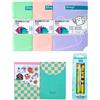 Mr. Wonderful Pack Back to Fun Soft Colours - 2 Penne Cancellabili Bo-Bo, Adesivi Speciali e 3 Quaderni A5