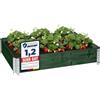 Garronda Orto Rialzato da Esterno per Giardino, Cassoni Orto, Aiuola Rialzata con Telaio in Legno 120x80 cm, Grandi Fioriere per Piante, Fiori, Erbe, Frutta e Verdura GD-0075 (Verde, 1 pz)