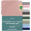 Twinzen Dreamzie Lenzuolo con Angoli Singolo 90x190 / 200cm - Angoli da 35 cm per Materassi Spessi - 100% Microfibra di Poliestere - Rosa, Certificato Oeko Tex
