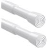 QINGYUN Asta per Tenda Doccia Regolabile 80-150cm 2 Pezzi Aste per Tende Estensibili Senza Foratura Aste per Tende a Molla Bianche Aste per Tende Regolabili per Tende, Vestiti, Finestre